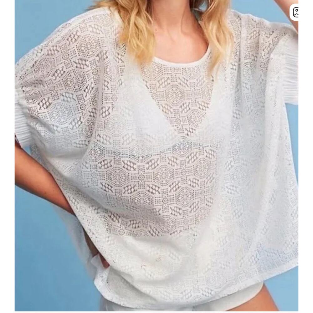 Anthropologie akemi + Kin white swim cover top size M/L